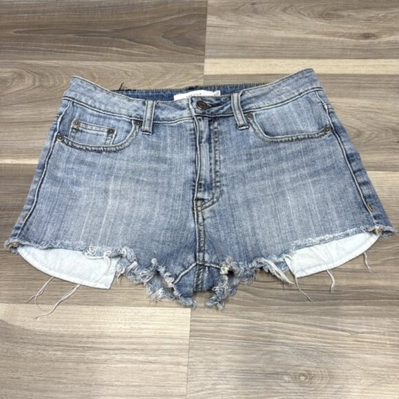 🏁 Aritzia Talula Denim Blue Women's Shorts size 25 - Picture 2 of 7